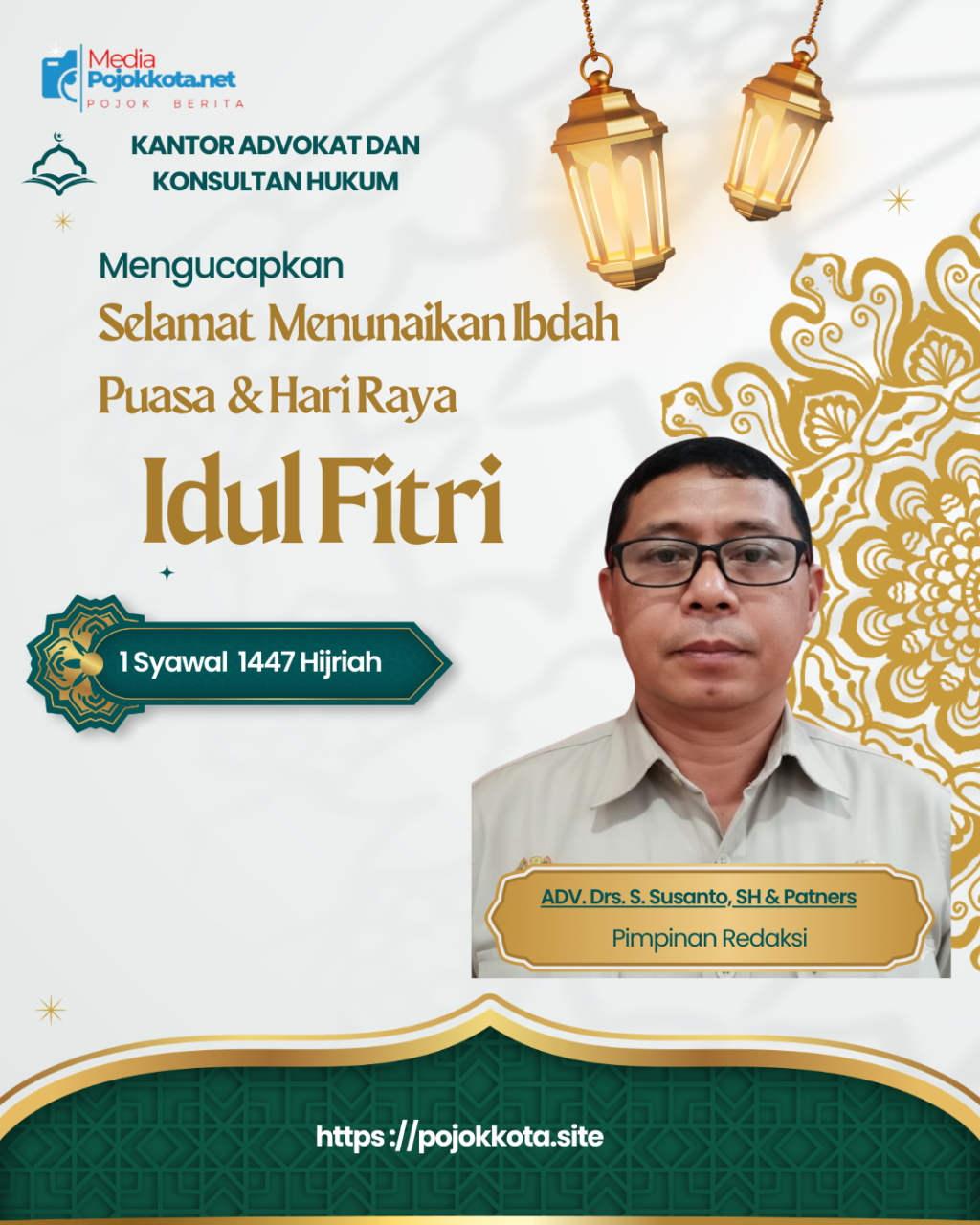 Putih dan Hijau Ucapan Selamat Hari Raya Idul Fitri Instagram Post_20260313_171820_0000